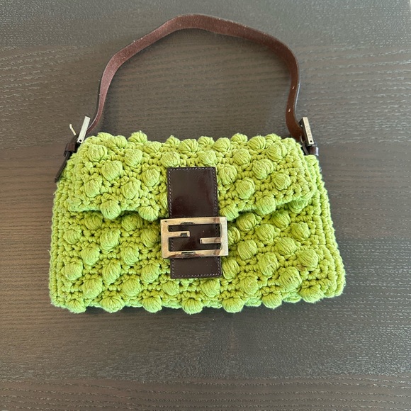 Fendi Handbags - Fendi Wool Baguette